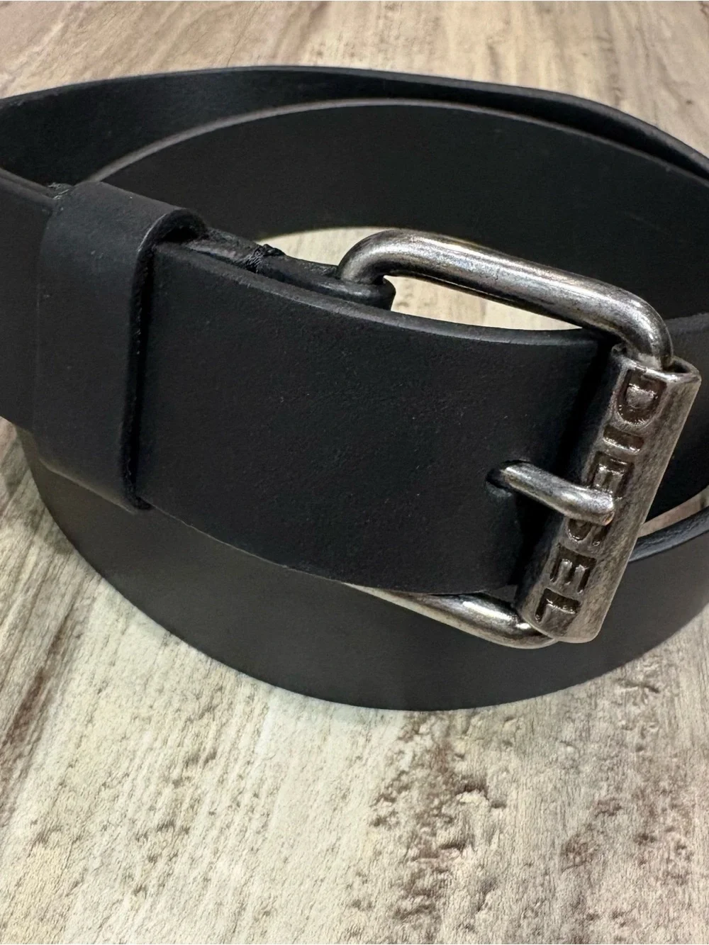 Diesel 100% Cow leather Made In Italy Black Belt Mens 85CM SZ 32